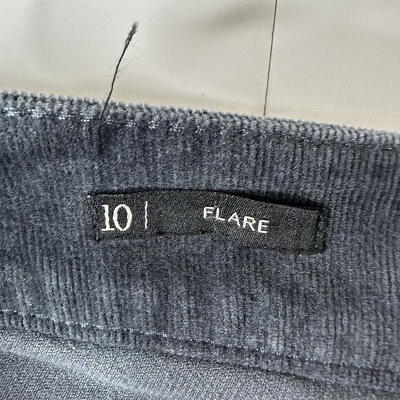 Talbots Flawless Five Pocket Corduroy Pants Sz 10 Flare Leg Gray Fall Winter - Picture 6 of 13